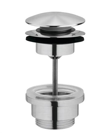 NICO push-up bundventil 1 1/4" rustfri stål, kort